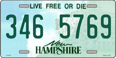 NH license plate 3465769