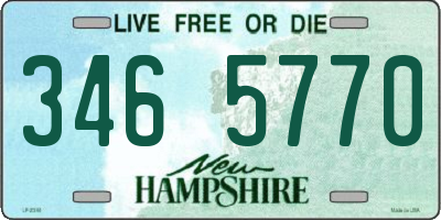 NH license plate 3465770