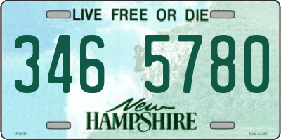 NH license plate 3465780