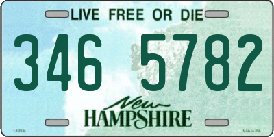 NH license plate 3465782