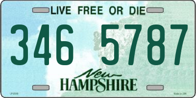 NH license plate 3465787