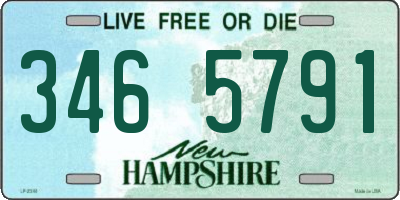 NH license plate 3465791