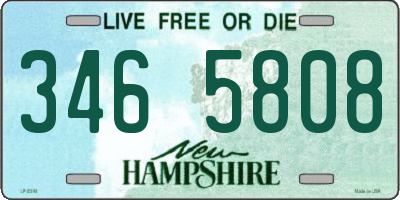 NH license plate 3465808