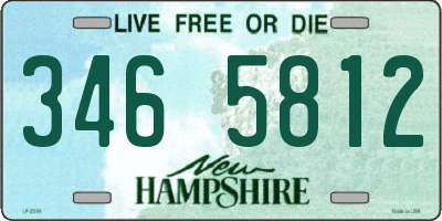 NH license plate 3465812