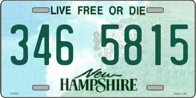 NH license plate 3465815
