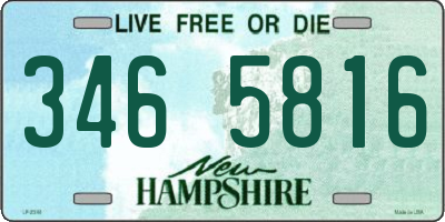 NH license plate 3465816