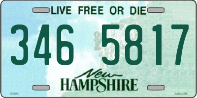 NH license plate 3465817