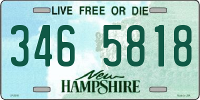 NH license plate 3465818