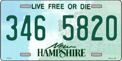 NH license plate 3465820