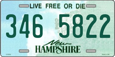 NH license plate 3465822