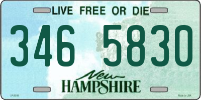 NH license plate 3465830