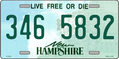 NH license plate 3465832
