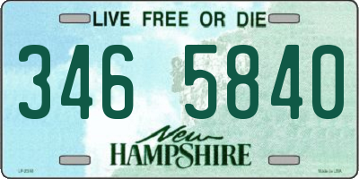 NH license plate 3465840