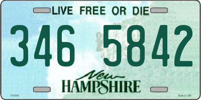 NH license plate 3465842