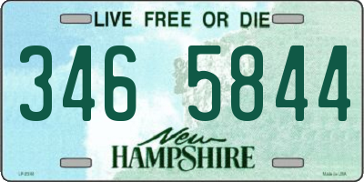 NH license plate 3465844
