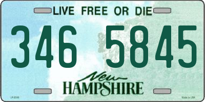 NH license plate 3465845