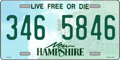 NH license plate 3465846