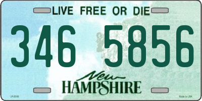 NH license plate 3465856