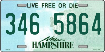 NH license plate 3465864