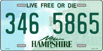 NH license plate 3465865
