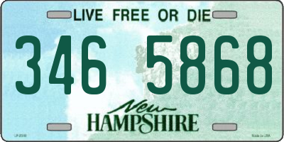 NH license plate 3465868