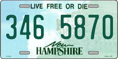 NH license plate 3465870
