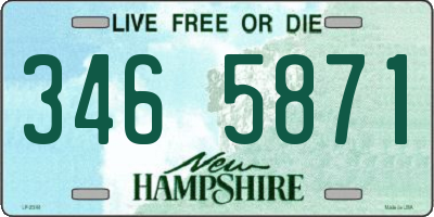 NH license plate 3465871