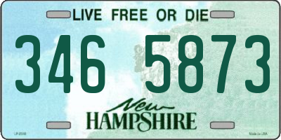 NH license plate 3465873