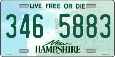NH license plate 3465883