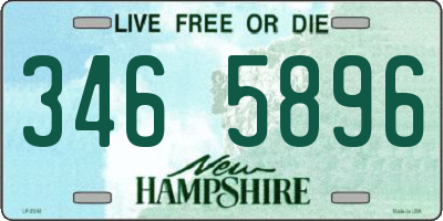 NH license plate 3465896