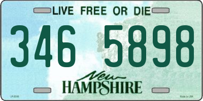 NH license plate 3465898
