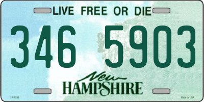 NH license plate 3465903