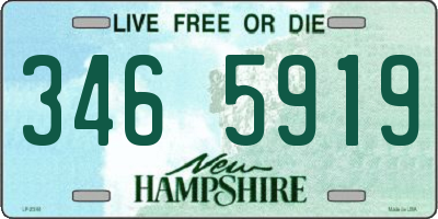 NH license plate 3465919
