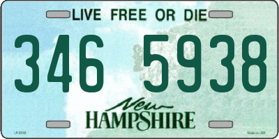 NH license plate 3465938