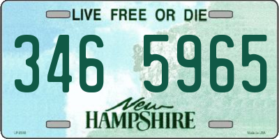 NH license plate 3465965