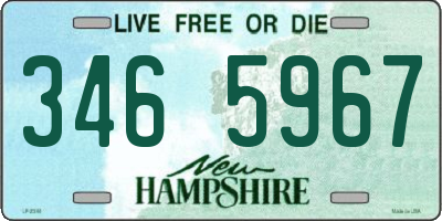NH license plate 3465967