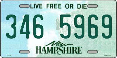 NH license plate 3465969
