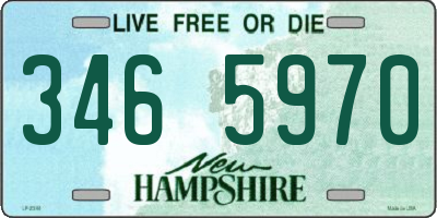 NH license plate 3465970