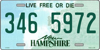 NH license plate 3465972
