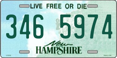 NH license plate 3465974