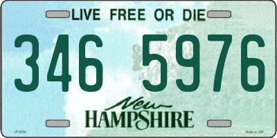 NH license plate 3465976