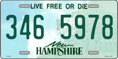 NH license plate 3465978