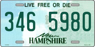 NH license plate 3465980