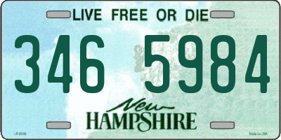 NH license plate 3465984