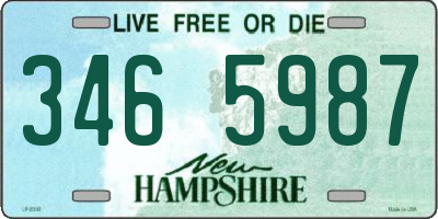 NH license plate 3465987