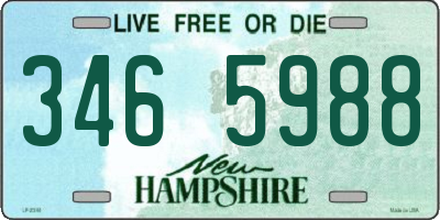 NH license plate 3465988