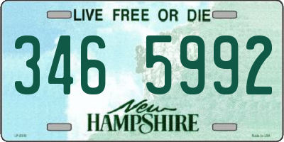 NH license plate 3465992