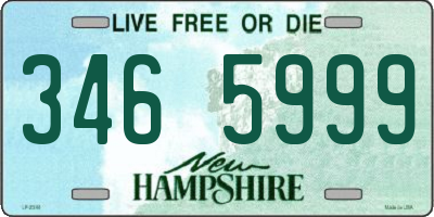 NH license plate 3465999