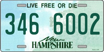 NH license plate 3466002