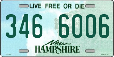NH license plate 3466006